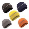 1PC Reflective Strip Quick Heating Ear Protect Plush Cap 30g Weight Odorless Unisex Solid Color Stretchy  Soft Running Bicycle