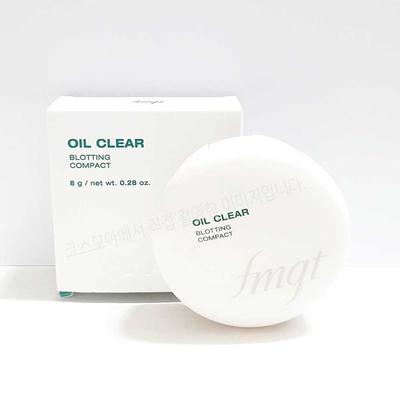 FMGT Oil Clear Oil Paper Pact 1+1 Darkening Correction Blurring Effect Transparent White Color Sebum Management, 1 Piece