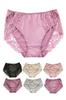 Lino Ulu Floral Lace Panties Set Stretch Cotton Lace Panties Plus Sizes Colorful Set 3-Piece [Stretchy, Breathable, Fabric, 100% Crotch] Women's Set,