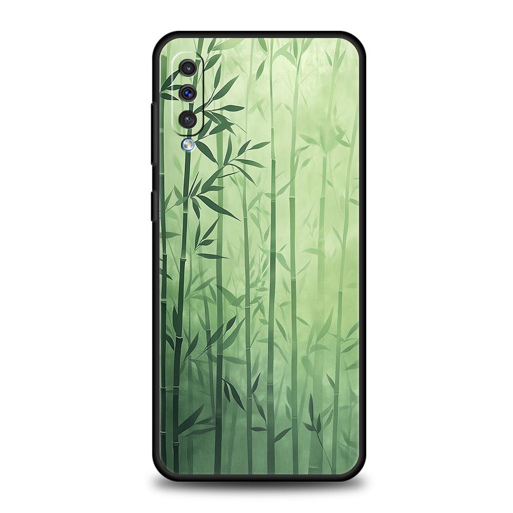 

Phone Case for Samsung Galaxy A56 A36 A26 A06 A16 A24 A36 A54 A14 A42 A22 A20 A12 Soft TPU Style Butterfly Green Bamboo Creative Samsung A42 5G