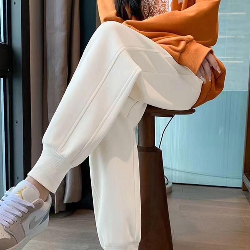 Loose Velvet Sweatpants for Women Thickened Autumn Winter Pants New Slimming Leggings Sweatpants