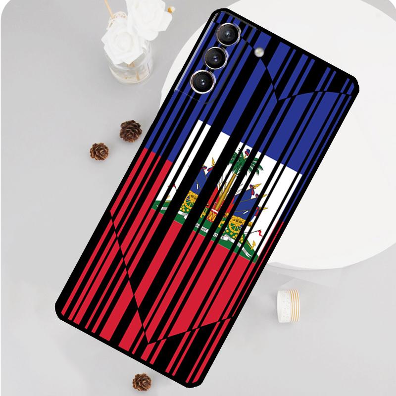 Vintage Haiti Haitian Flag Phone Case For Samsung Galaxy S25 S26 Ultra S20 S21 S22 S23 S24 S10 Plus S25 FE Funda Cover