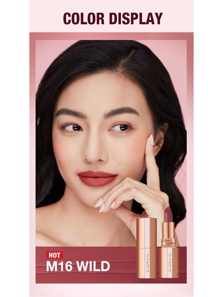 O.TWO.O Mist Kiss Langanhaltender Matter Samt-Lippenstift in Light Mist.