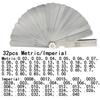 32-piece Set Stainless Steel High Accuracy Feeler Gauges Metric/imperial 0.02-1mm Gap Thickness Measurement Tool Wedge-shaped
