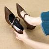 Retro style fashion versatile temperament buckle shallow mouth single shoes spring new pointed thin heel Mary Jane G312-71