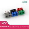 80pcs 32000 Brick 1x2 with Holes Building Block MOC Parts Creative Toys Compatible All Brand Technology Brick