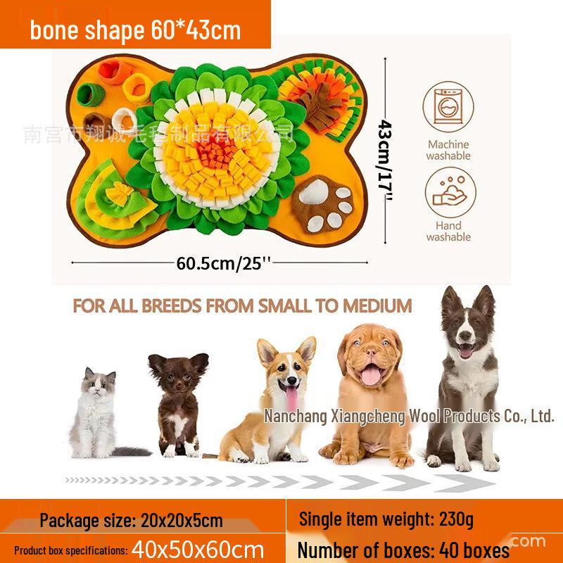 Pet Sniffing Mat: Indoor Dog & Cat Foraging Toy, Decompression Puzzle & Slow Feeder