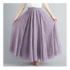 QICED Forest Girl's Artistic Plus-size Cotton and Linen Skirt, Elastic Waist A-line Skirt, Long Solid Color Ethnic Style Large Skirt, 24 Colors