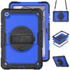 Contrast Color Rotating Stand Case with Strap for Samsung Tab A9 Plus X115