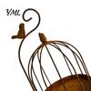 Retro Iron Lantern Decor Vintage Metal Birdcage Candle Holder, Tealight Decorative Holder Stand for Home Dining Table Living Room Coffee Centerpiece