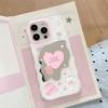 Love Bear Wave Mirror Is Suitable for Apple 16/15/iphone13promax Huawei Makeup Mirror Mobile Phone Case