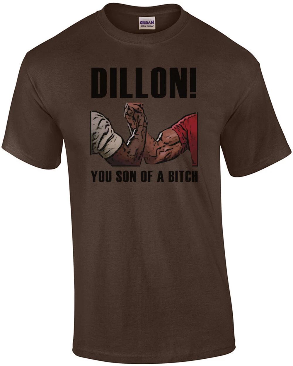 Dillon! You son of a bitch - Predator T-Shirt - Arnold Schwarzenegger L