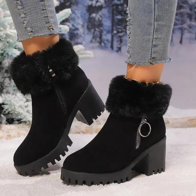 Shoes for Women 2024 Hot Sale Side Zipper Women's Boots Fashion Turned-over Edge Casual Boots Women Winter Plus Size Ankle Boots