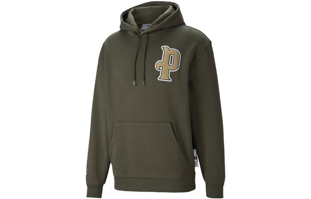 PUMA Sweatshirts Men s Green Hooded Moderate Regular 534382-44 S