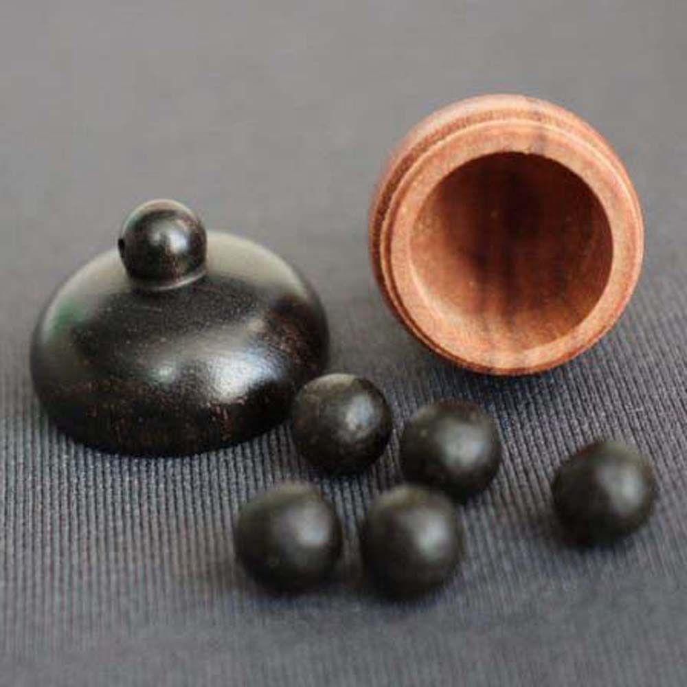 Sandalwood Acorn Shape Wooden Pill Box Granule Storage Box Capsules Organizer Travel Pill Case