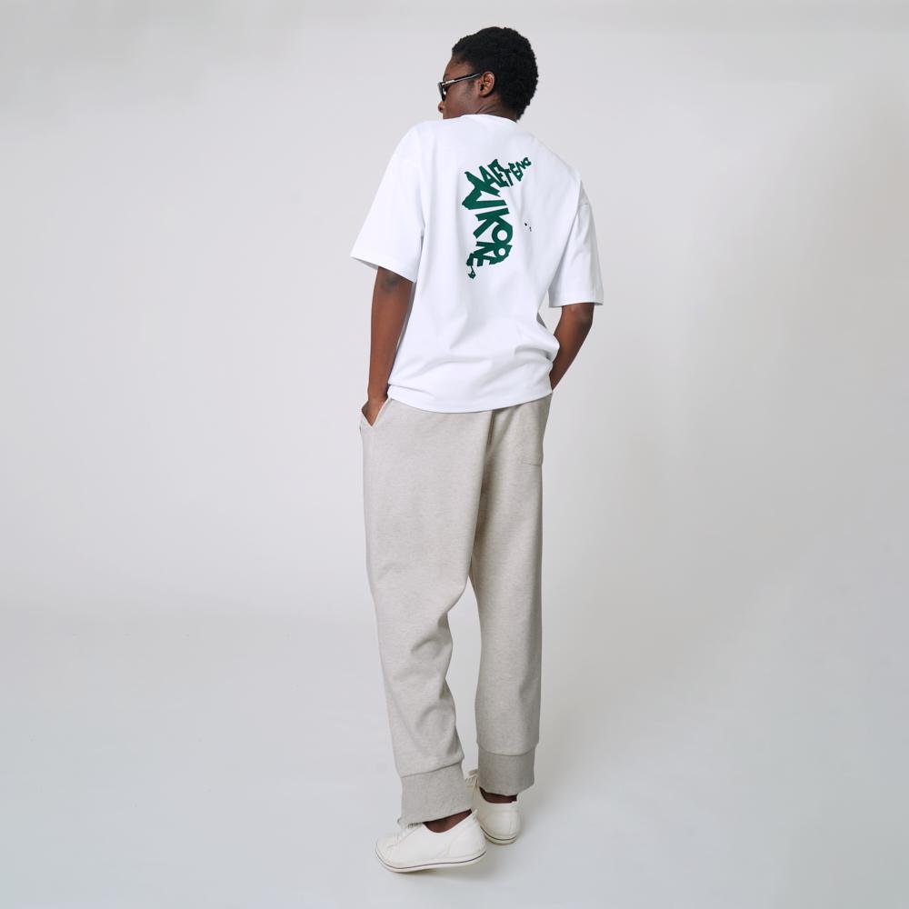 ATHPLATFORM Au42Th02 Half Sleeve Print Top_White