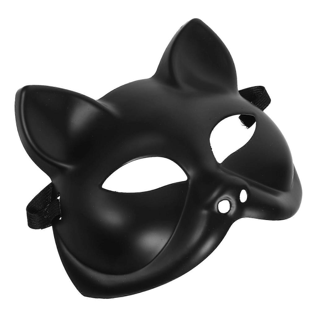 Party Mask Fashion Shows Masquerade Costume Cosplay Accessory Solid-colored Mask Black Plastic 1Set