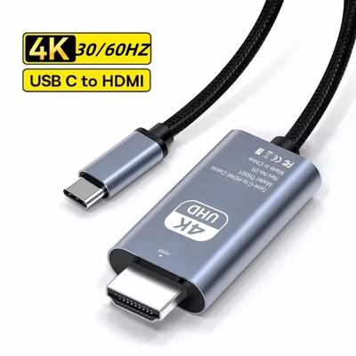 4K 60Hz USB C To HDMI Cable Type C HDMI Adapter HDTV Converter Cable for iPhone TV Converter MacBook Air iPad Samsung Laptop