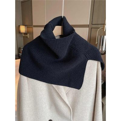 Scarf Women's Winter New Fashion Outer Pullover Scarf Women's Solid Color Neck Cover Wool Knitted Sweater Shawl