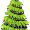 Christmas Paspalum Vine Elf Ball: Artificial Reed and Green Plant Decoration Ornament