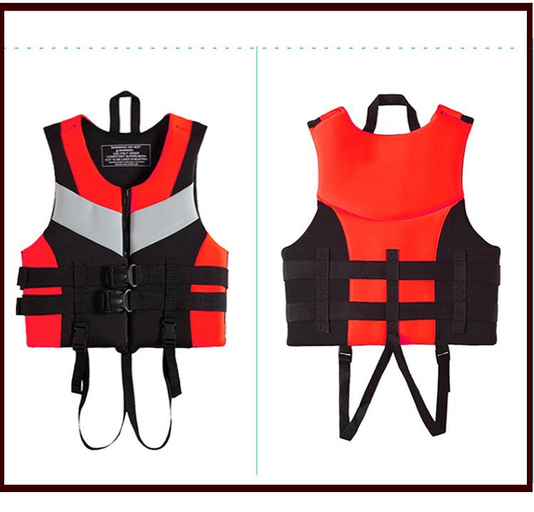 Adult Life Jacket with High Buoyancy and Thickened Fishing Vest for Swimming, Snorkeling, Boating, and Water Rescue