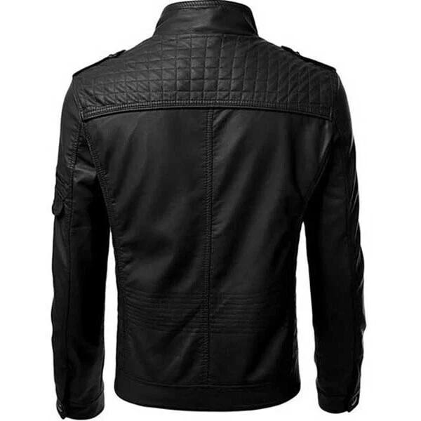 Original Leather New Men Stylish Black Jacket Handmade Genuine Lambskin Biker Motorcycle