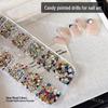 Colorful Candy Nail Art Decorations: Sparkling K9 Mixed Round Pointed-Bottom Nail Accessories
