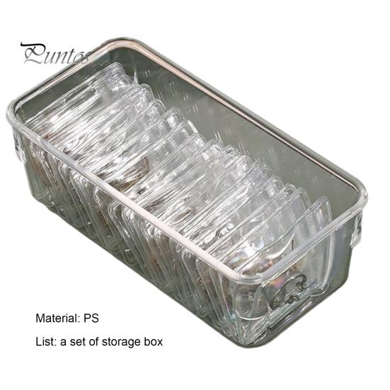 1 Set Desktop-Organizer Antioxidation Große Kapazität PS Halskette Armband Ring Aufbewahrungsbox mit versiegeltem Beutel Schlafzimmerbedarf