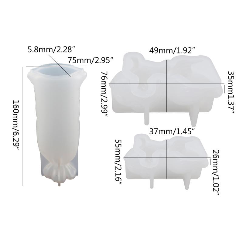 Unique Silicone Mold for 3D Goldfish Lucky Bag Resin Epoxy Casting Molds for Home Decor Ornament Water Bag Tabletop Mold
