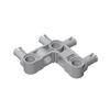 50g Compatible 55615 Small Particle MOC Right Angle Connector, 4x4 Vertical Four Studs, Three Holes Accessory