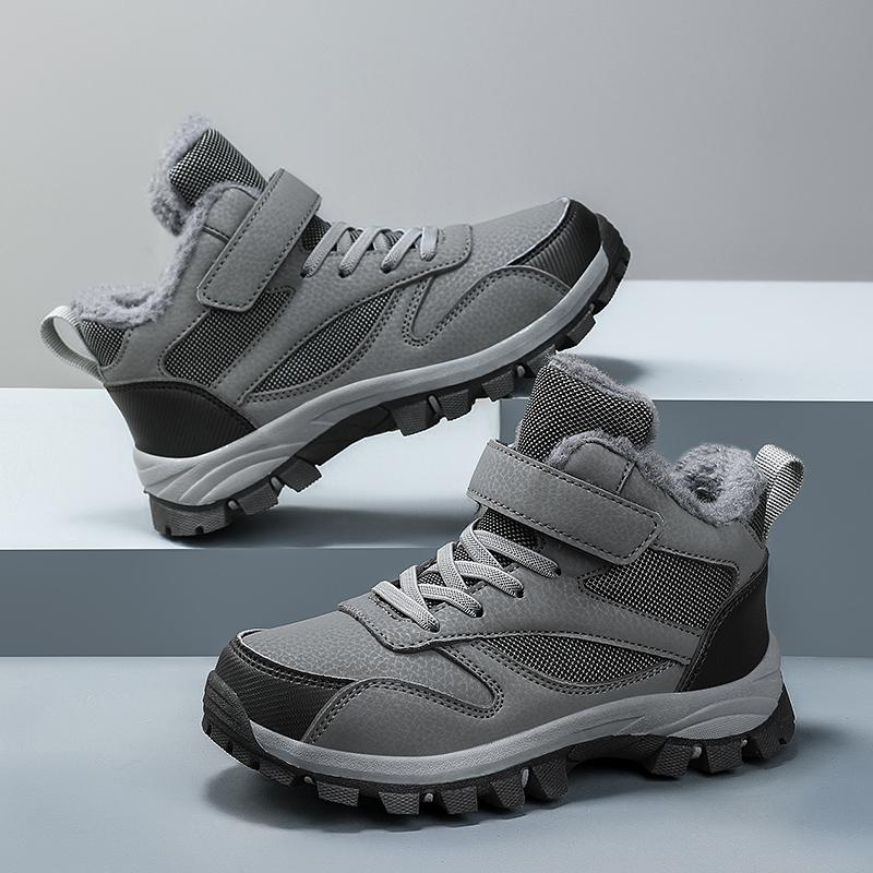 Zimní chlapecké plus sametové teplé venkovní turistické boty bavlněné boty turistické bavlněné boty sněhule
