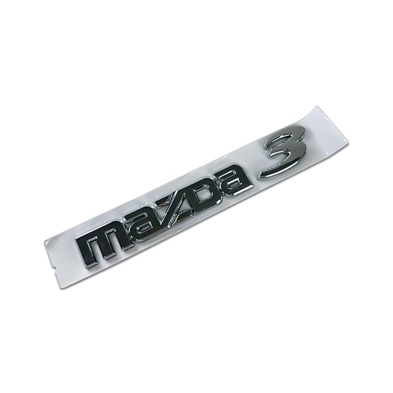 Plastic Car Front Trunk Emblem for Mazda 3 Logo Steering Wheel Badge 3D Body Replaced Sticker Rear Tail Refitting Decoration