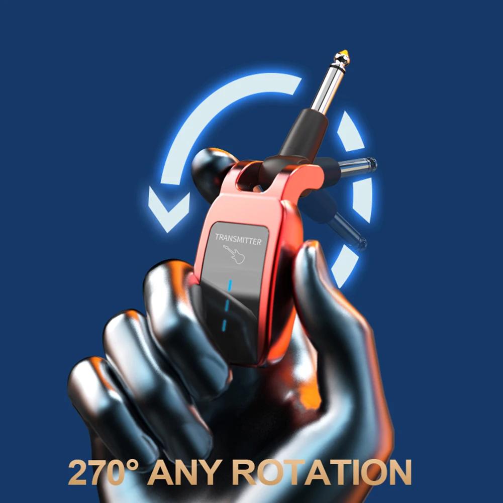 Wireless Guitar System Built-In Rechargeable 4 Channels Guitar Transmitter Receiver For Electric Guitar Bass Parts Guitar Pickup