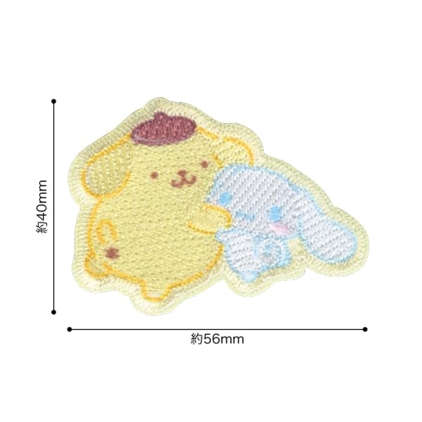 Pioneer Sanrio Characters Happy Friendships Pompompurin Cinnamoroll 1 56mm X 40mm Adhesive Sticker and & Patch, Piece, (width) (height), (Both