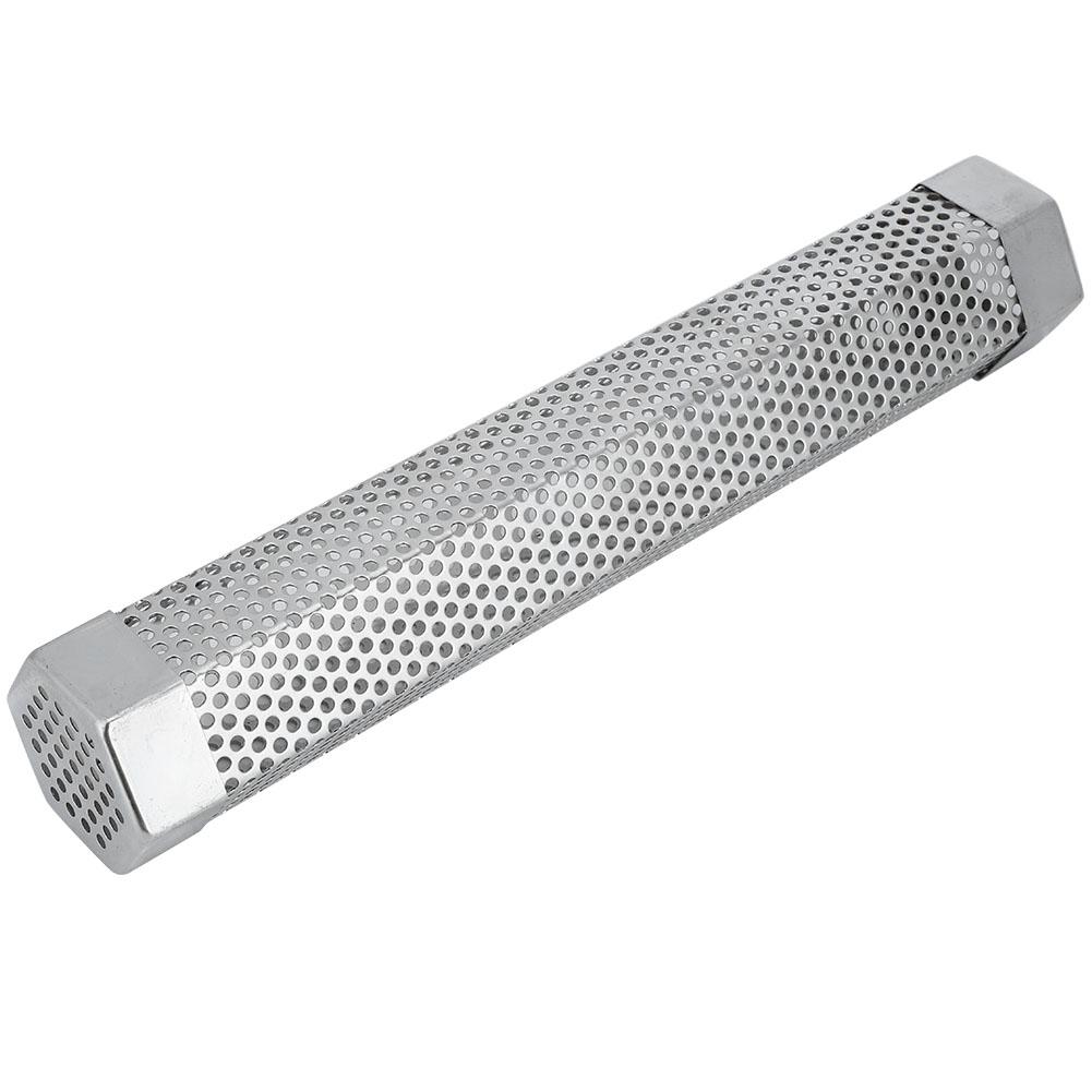 Portable 12in Stainless Steel BBQ Smoker Tube Barbecue Accessory for Electric Gas Charcoal Grill
