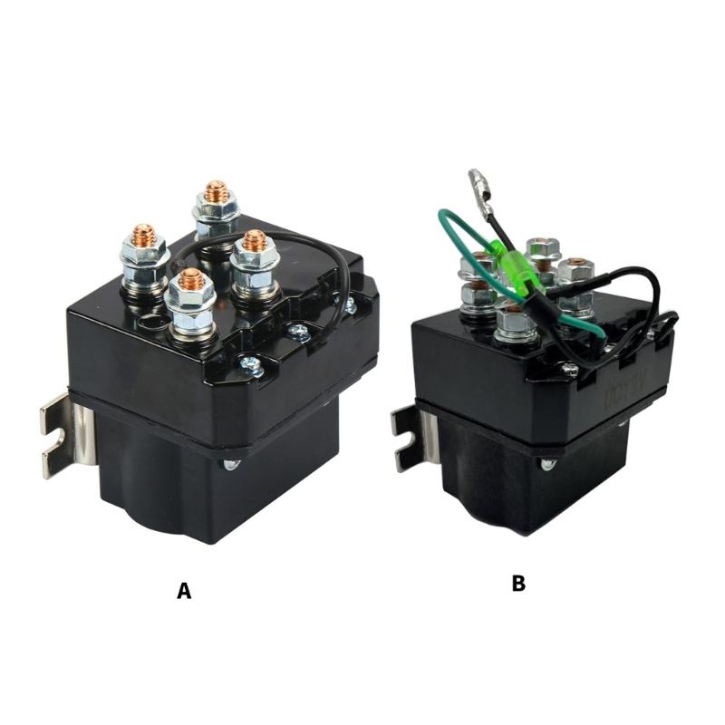 Premium Metal Winch Solenoid Relays Kit With Connection Wires For 4x4 Vehicles And ATVs Contactor Solenoid Relays