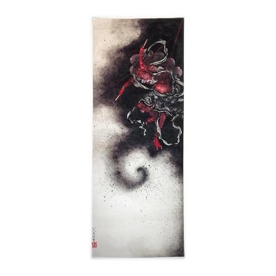 Katsushika Hokusai, God of Thunder, Ancient and Modern, Ukiyo-e, Tenugui, Approximately 90cm 35cm, Made in Japan, Japanese Tenugui, Tokuoka, 100%