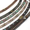 Fashion PU Cowhead Belt Adjustable Handwoven Hat Decoration Handmade Hats Bands Men