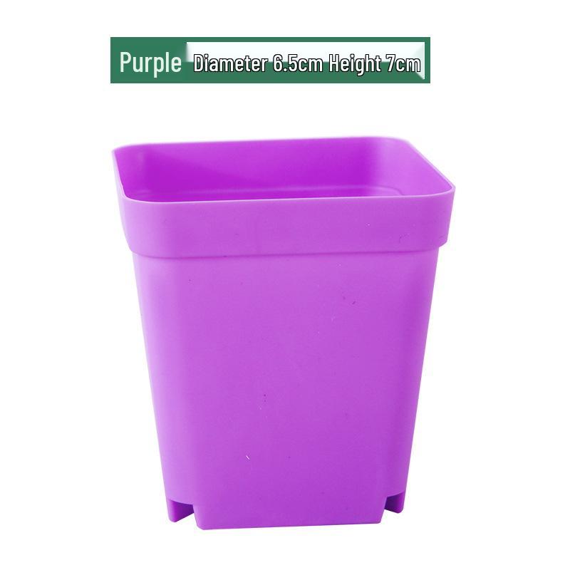 7cm Thickened Small Square Candy Color Flower Pot for Succulents