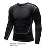 Sports T-shirt Contrast Color Sweat-absorbent Men Stretchy Quick Dry Skinny T-shirt Pullover for Fitness