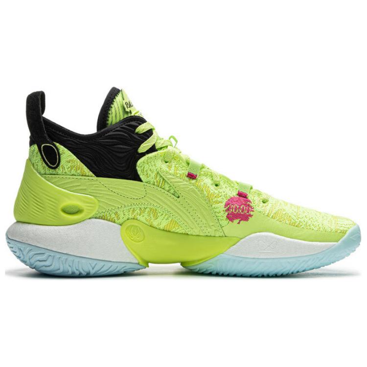 New LINING YuShuai 18 Basketball Shoes Men's Low Top Green Black ABAU087-2