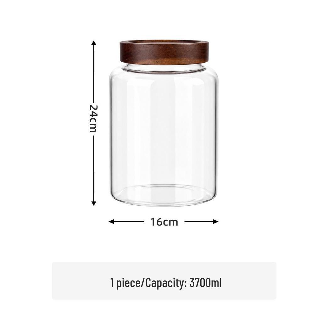 Food Grade Sealed Glass Storage Jar for Tea, Coffee & More
