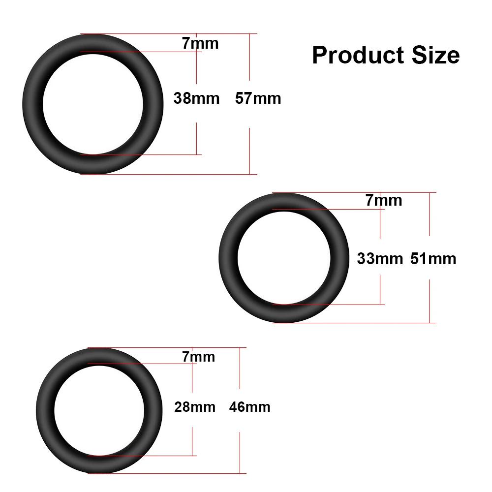 Penis Ring Set for Men Silicone Cock Rings Penis Sleeve for Erection Enhancing Soft Stretchy Male Adult Sex Toys