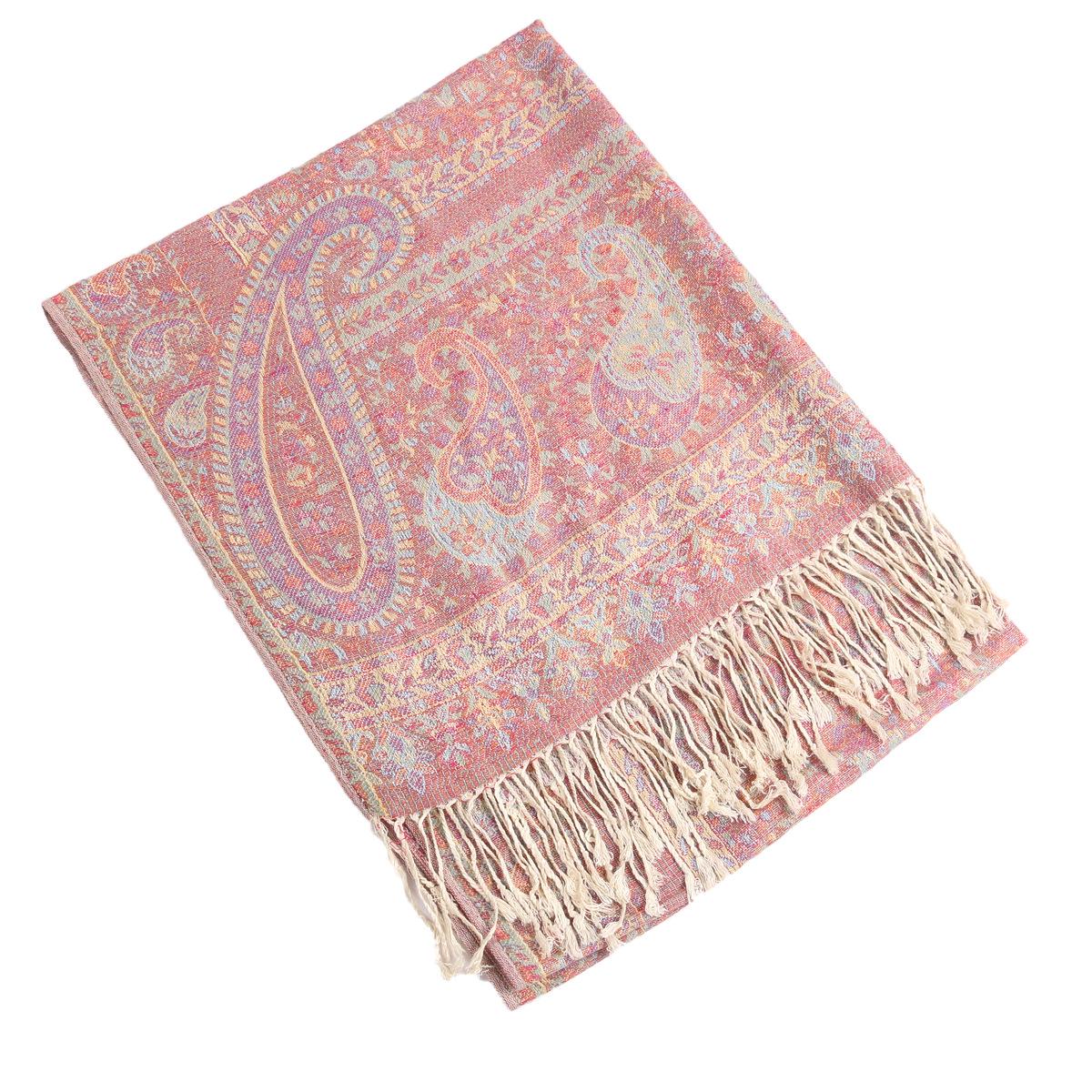 

Классический этнический шарф с кисточками пейсли - Имитация кашемира, Идеально подходит для осени и зимы 85x180 cm