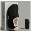 EVA Waterproof Bag with Cotton Slippers for Men In Autumn and Winter, Anti Slip Thick Soled Home and Indoor with Plush Cotton Shoes
