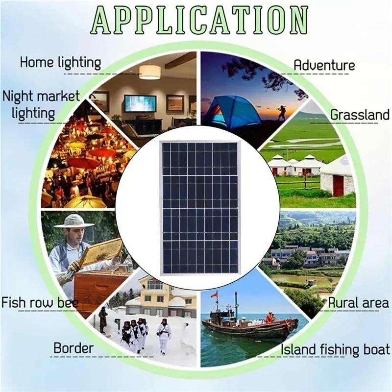 300W 600W Solar Panel 18V Photovoltaic with 60A Controller Solar Plate Power Bank for Home/Camping/RV/Car Fast Battery Charger