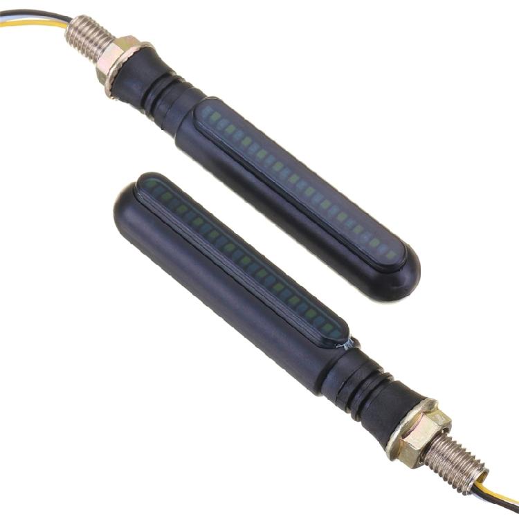 Motorrad Seitenspiegel LED Blinker Leuchte Sequenziell Fließender Blinker 2 Stück