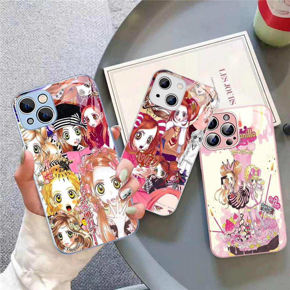 Anime Sugar Sugar Rune For IPhone 14 13 12 Mini 11 Pro XS Max X XR 14 Plus Tempered Glass Cover