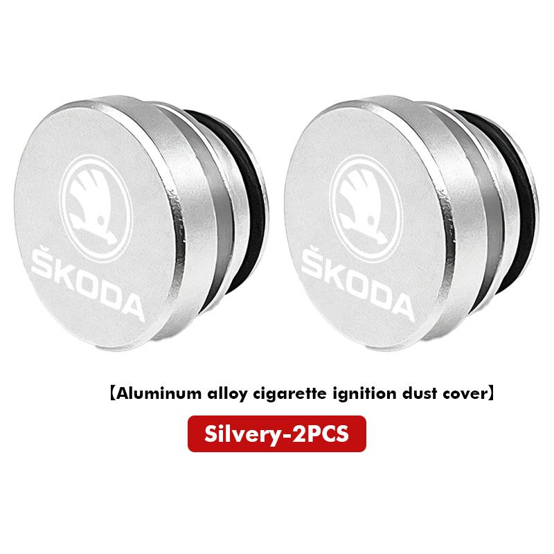 LQP4 For Skoda Car Cigarette Lighter Dustproof Plug Button Cover Accessories Fabia 1 2 Octavia A7 RS Superb Rapid Yeti Karoq Vision