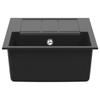 Black Kitchen Sink 780 X 500 Mm Made of 80percent  Quartz and 20percent  Resin